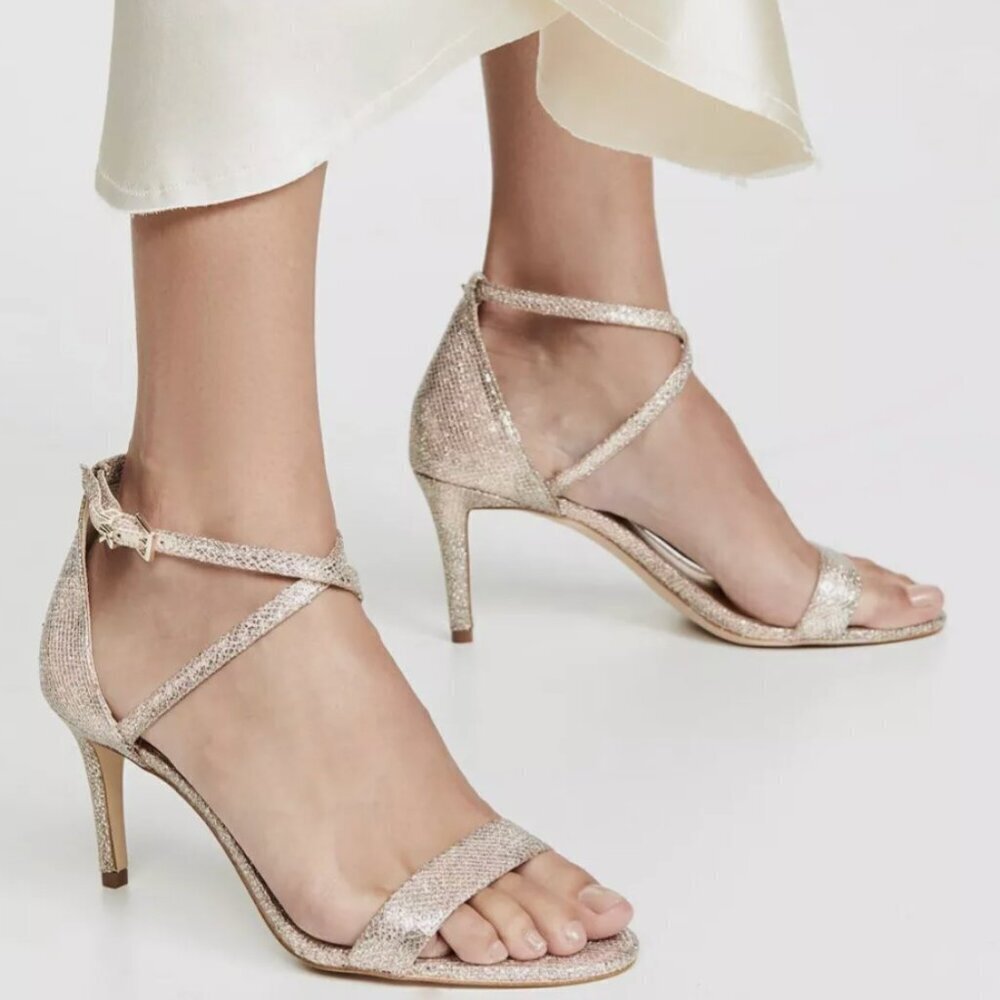 Michael Kors Ava Mid Sandal Glitter Mesh